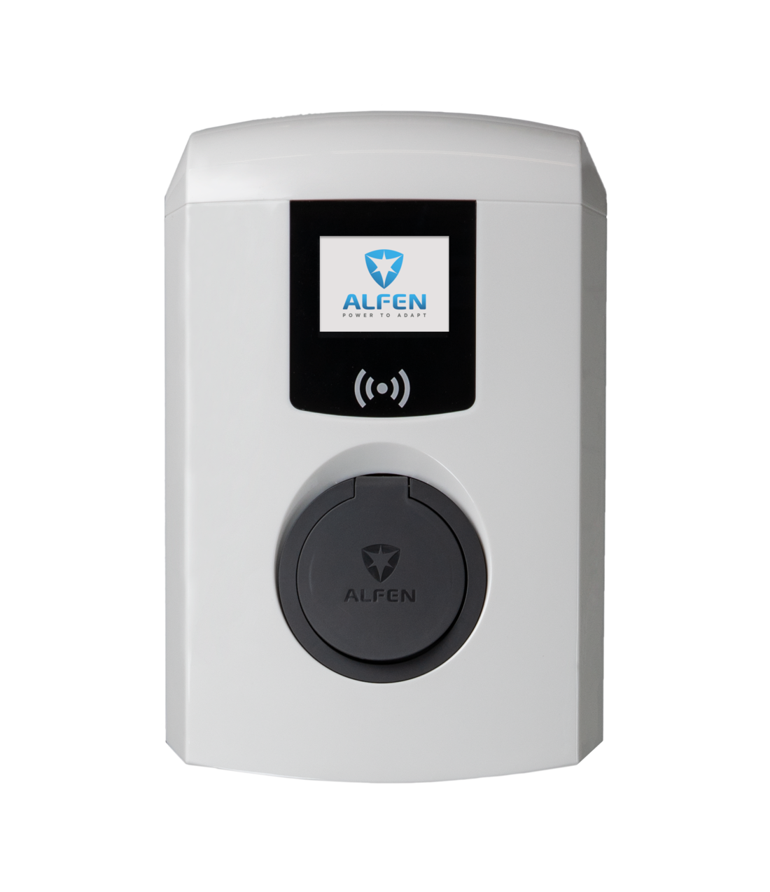 Alfen Eve Single Pro-line laadstation met kleurenscherm, vooraanzicht